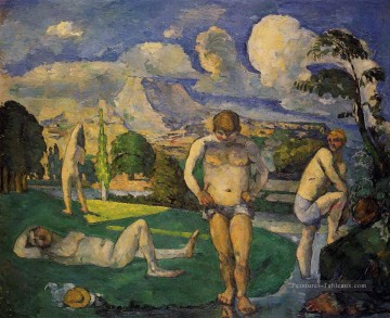 Nu œuvres - Baigneurs au repos 1877 Paul Cézanne Nu impressionniste